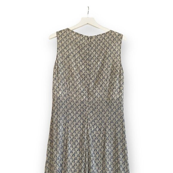 Rene Lezard Sleeveless Midi Dress in Print, Size 40‎ German (US10/L) - Picture 5 of 11